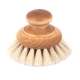 Round horsehair massage brush