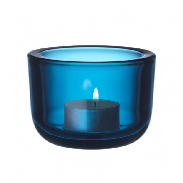 Valkea candlestick, turquoise