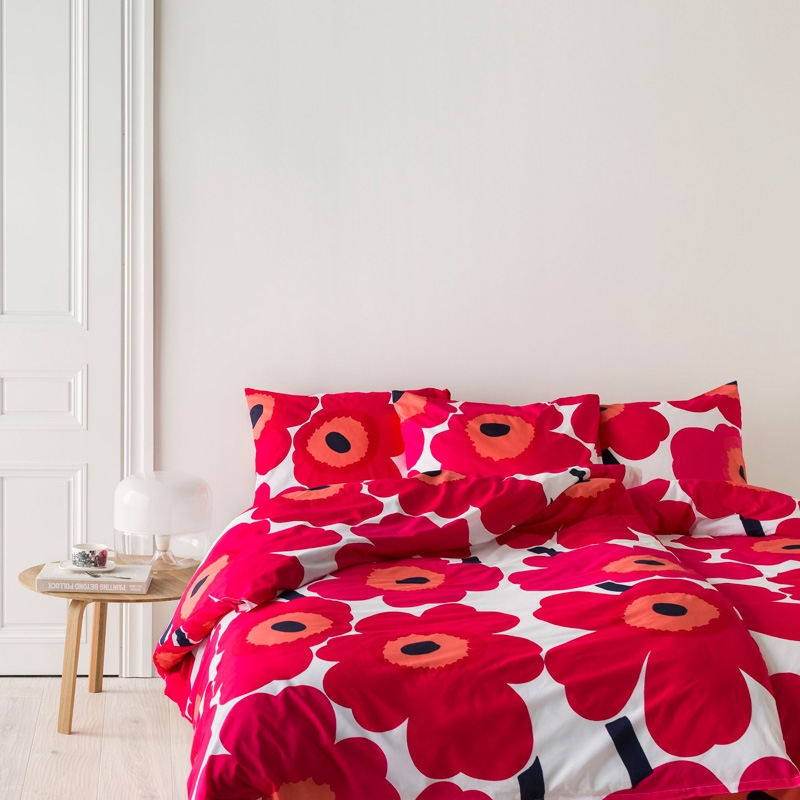 Unikko bedding 220x240, red