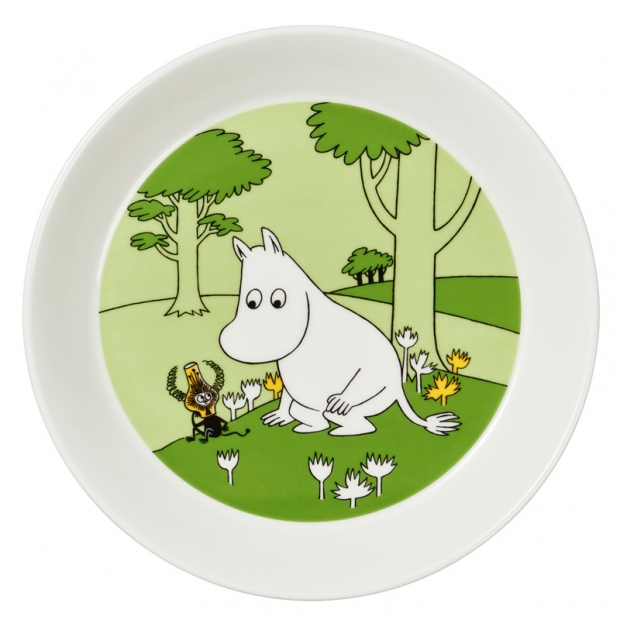 Moomintroll plate 19cm, green