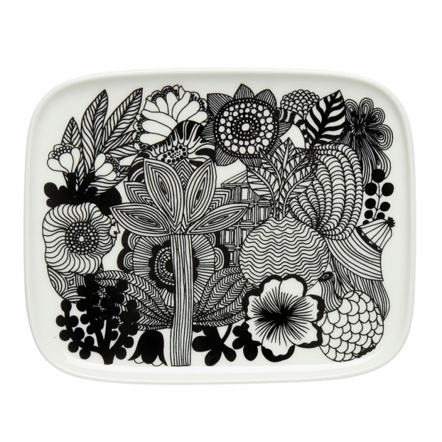 Plate Oiva Siirtolapuutarha 15x12cm, flowers