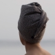 Kivi hair turban, dark grey