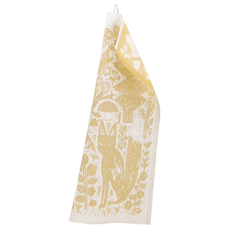 Metsikkö tea towel 46x70, white-gold