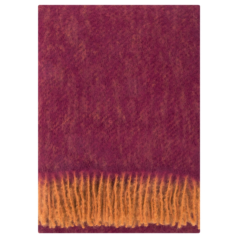 Mohérová deka Revontuli 130x170, červeno-oranžová