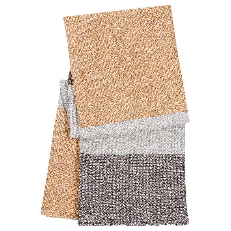 Terva towel, linen-grey-orange
