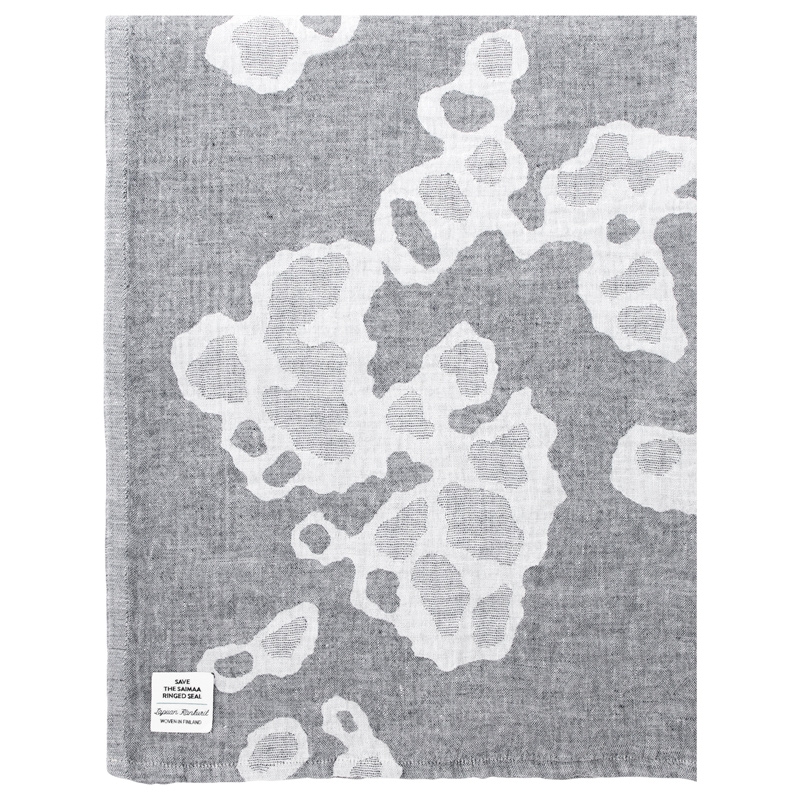 Saimaannorppa towel, white-gray