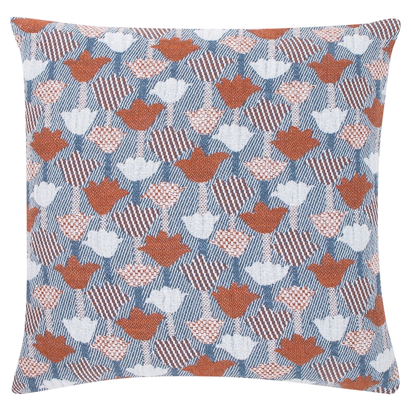 Pillowcase Tulppaani 45x45, cinnamon-blue
