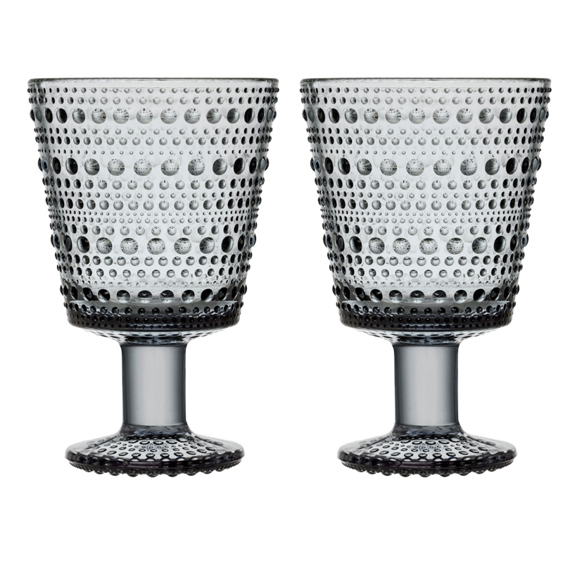 Kastehelmi glasses 0.26l, 2pcs, grey