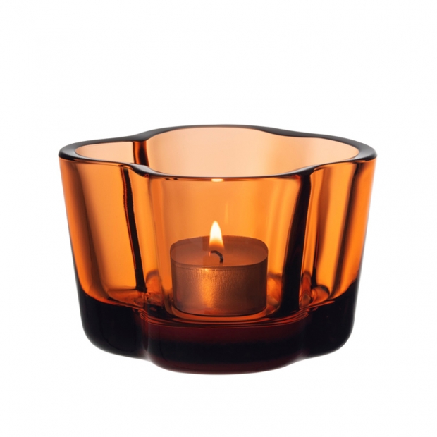 Alvar Aalto candlestick, orange