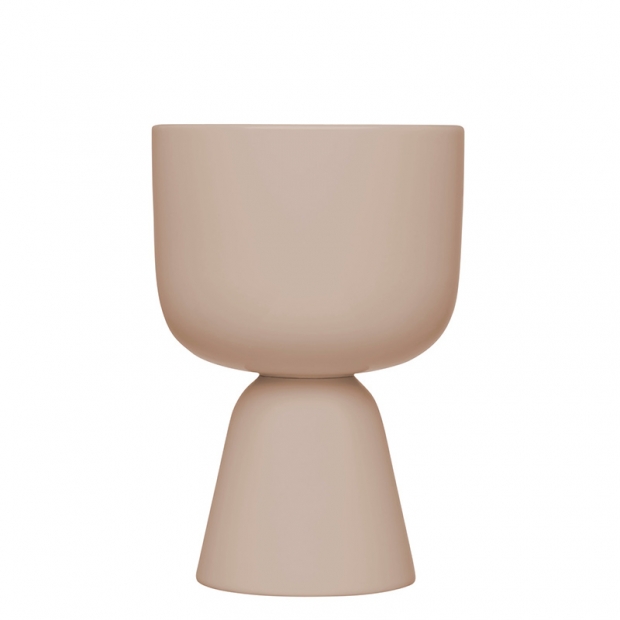 Nappula flower pot, low / beige
