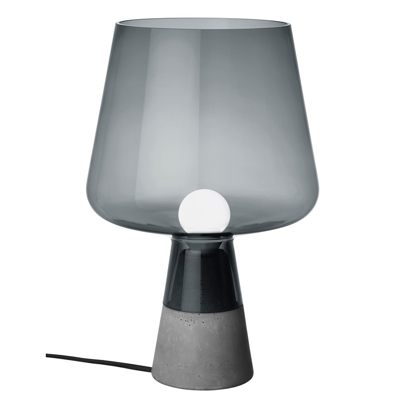 Stolní lampa Leimu 38x25cm, šedá