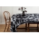 Linen blanket / tablecloth Aamos, black and white