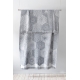 Ľanová deka / obrus Ruut 140x240, sivo-biela