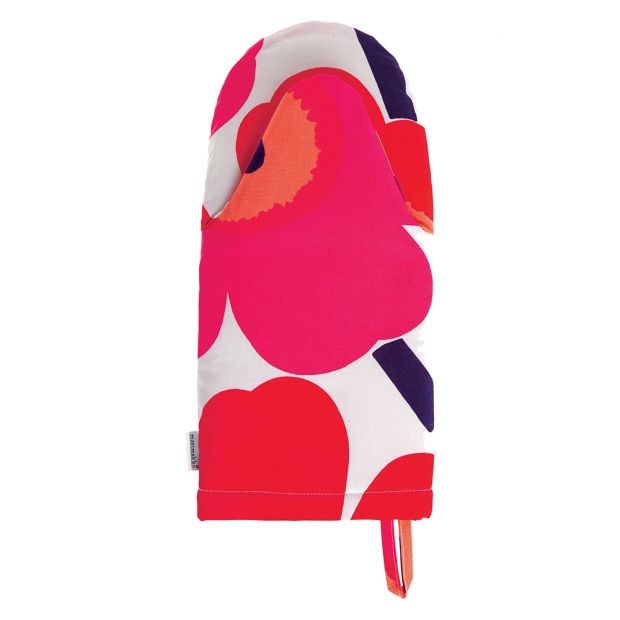 Kitchen mitt Unikko, red