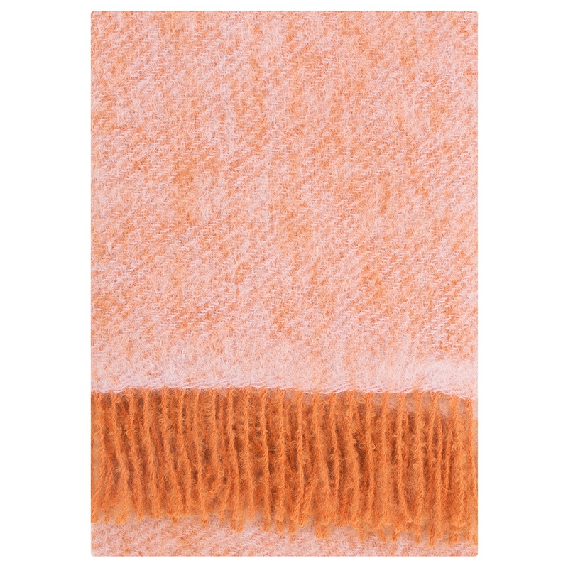 Mohérová deka Revontuli 130x170, růžovo-oranžová