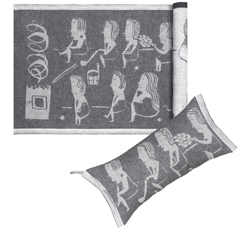 Naisten lying sauna set, dark grey