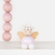 Dřevěný andělíček 5cm, růžový