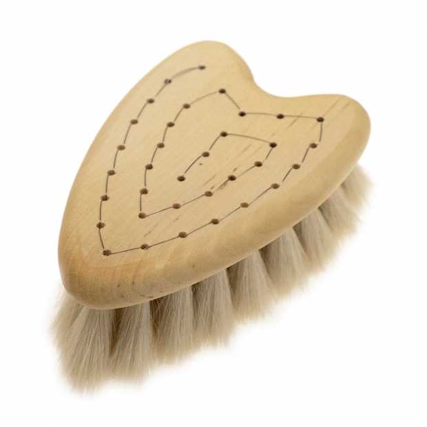 Heart goat hair massage brush for children