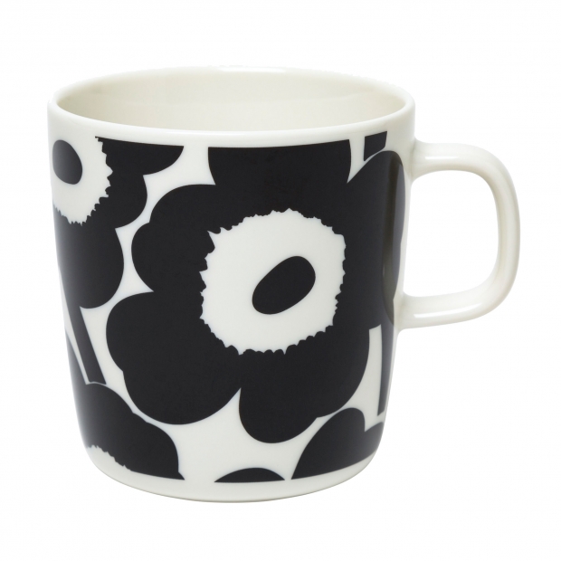 Oiva Unikko mug 0.4l, black-white