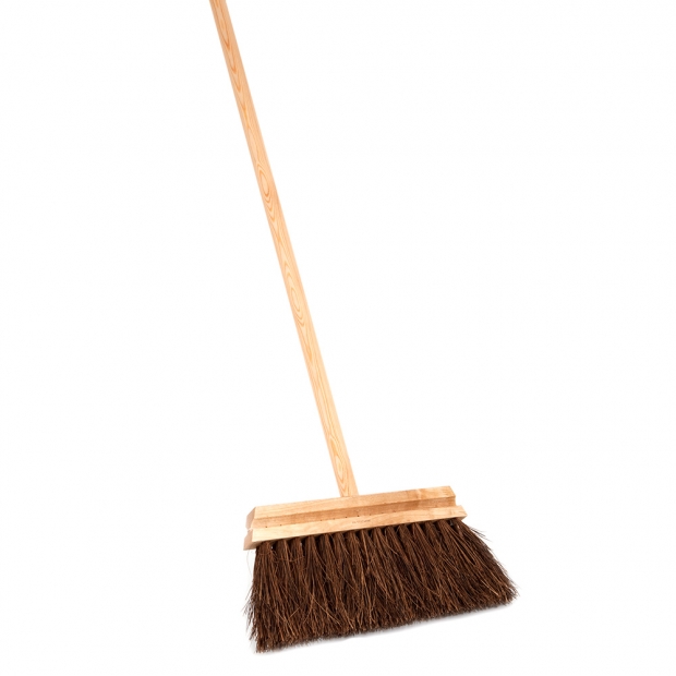 Bassinet fiber broom, long / birch