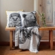 Bavlnená deka Karhu ja Silli 130x170, čierno-biela