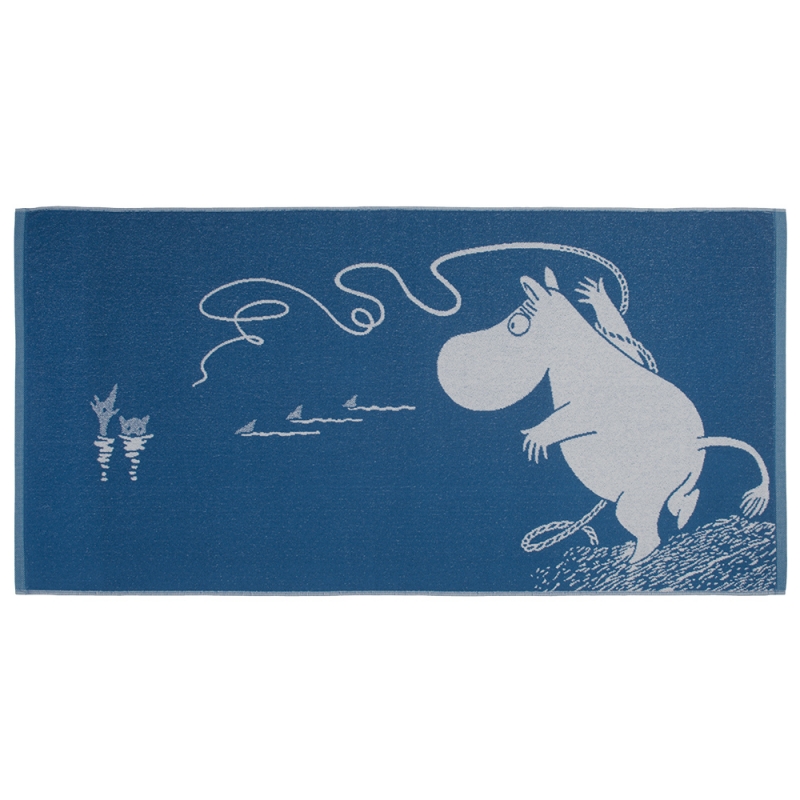 Osuška Moomin 70x140cm, modrá