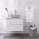 Soft60 countertop washbasin, polar white