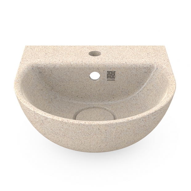Soft40 washbasin, polar white / wall-mounted with tap hole