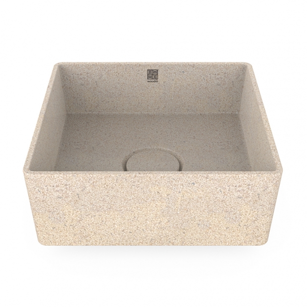 Cube40 washbasin, polar white / countertop