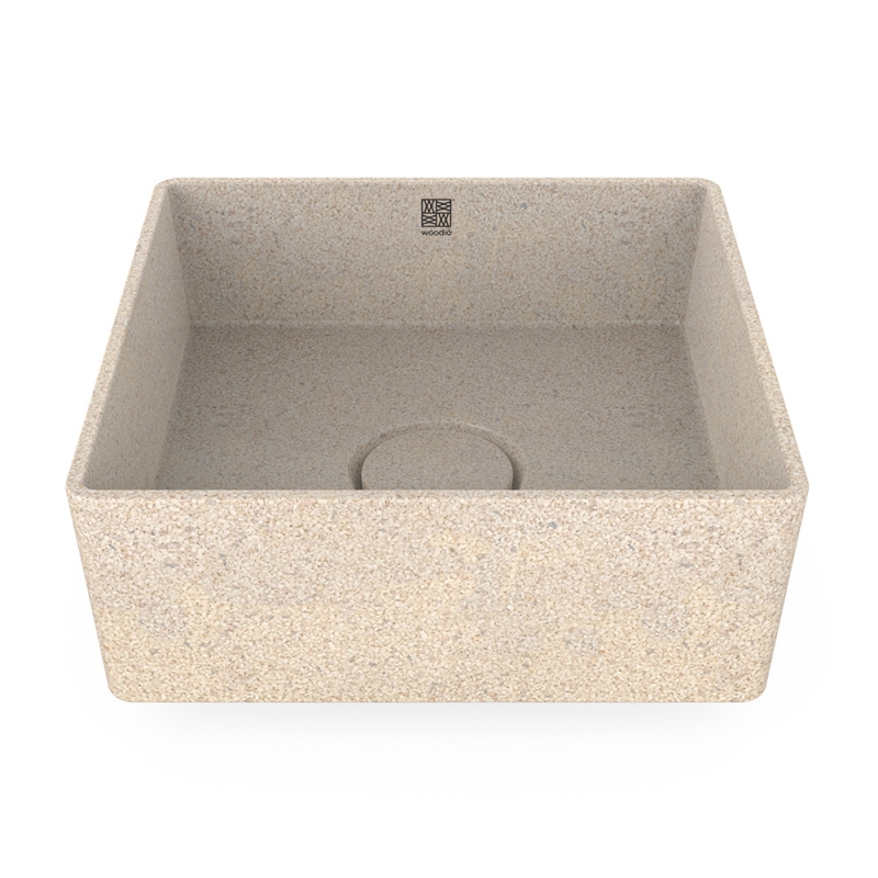 Cube40 washbasin, polar white / countertop