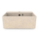 Cube40 washbasin, polar white / countertop with tap hole