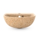 Soft40 washbasin, natural beige / wall-mounted with tap hole