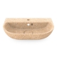 Soft60 washbasin, natural beige / wall-mounted with tap hole