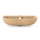 Soft60 washbasin, natural beige / wall-mounted with tap hole