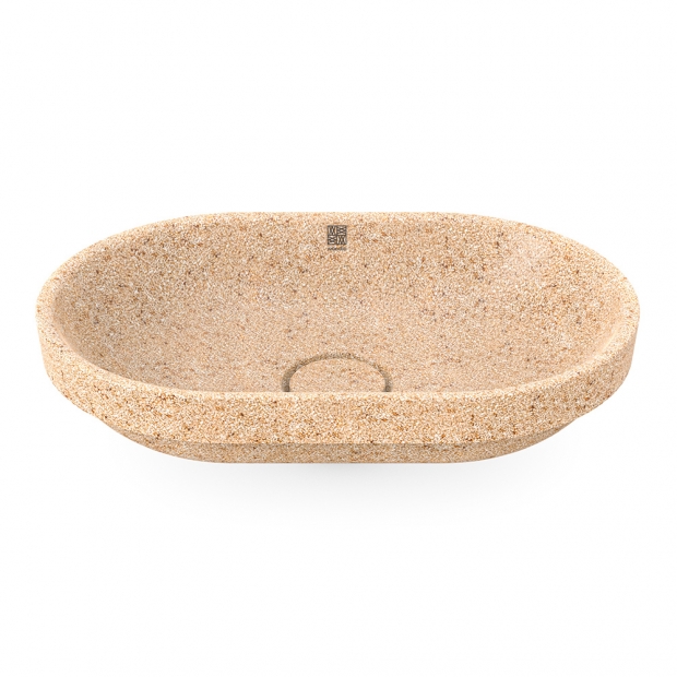 Soft60 washbasin, natural beige / recessed