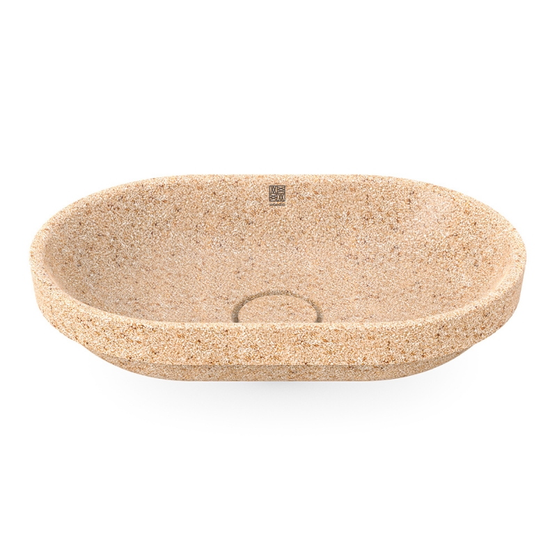 Soft60 washbasin, natural beige / recessed