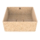 Cube40 washbasin, natural beige / countertop