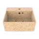 Cube40 washbasin, natural beige / countertop with tap hole