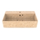 Cube60 washbasin, natural beige / countertop with tap hole
