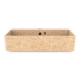 Cube60 washbasin, natural beige / countertop with tap hole