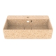 Cube60 washbasin, natural beige / wall-mounted with tap hole