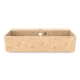 Cube60 washbasin, natural beige / wall-mounted with tap hole