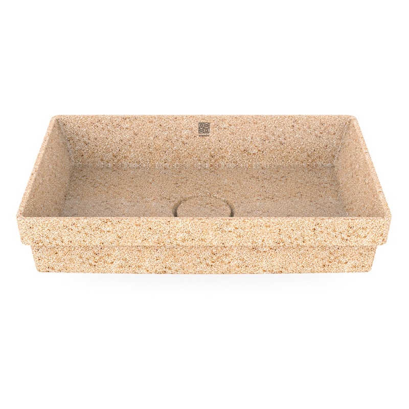 Cube60 washbasin, natural beige / recessed