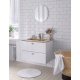 Unit80 washbasin, natural beige / integrated