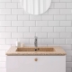 Unit80 washbasin, natural beige / integrated