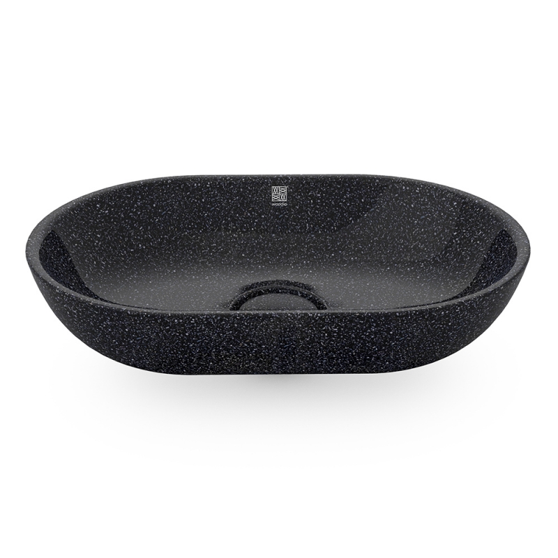 Soft60 washbasin, black char / countertop