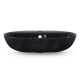 Soft60 washbasin, black char / countertop with tap hole