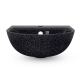 Soft40 washbasin, black char / wall-mounted with tap hole