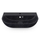 Soft60 washbasin, black char / wall-mounted with tap hole