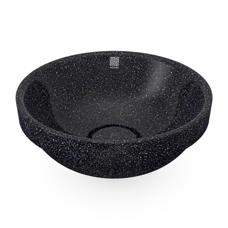Soft40 washbasin, black char / recessed